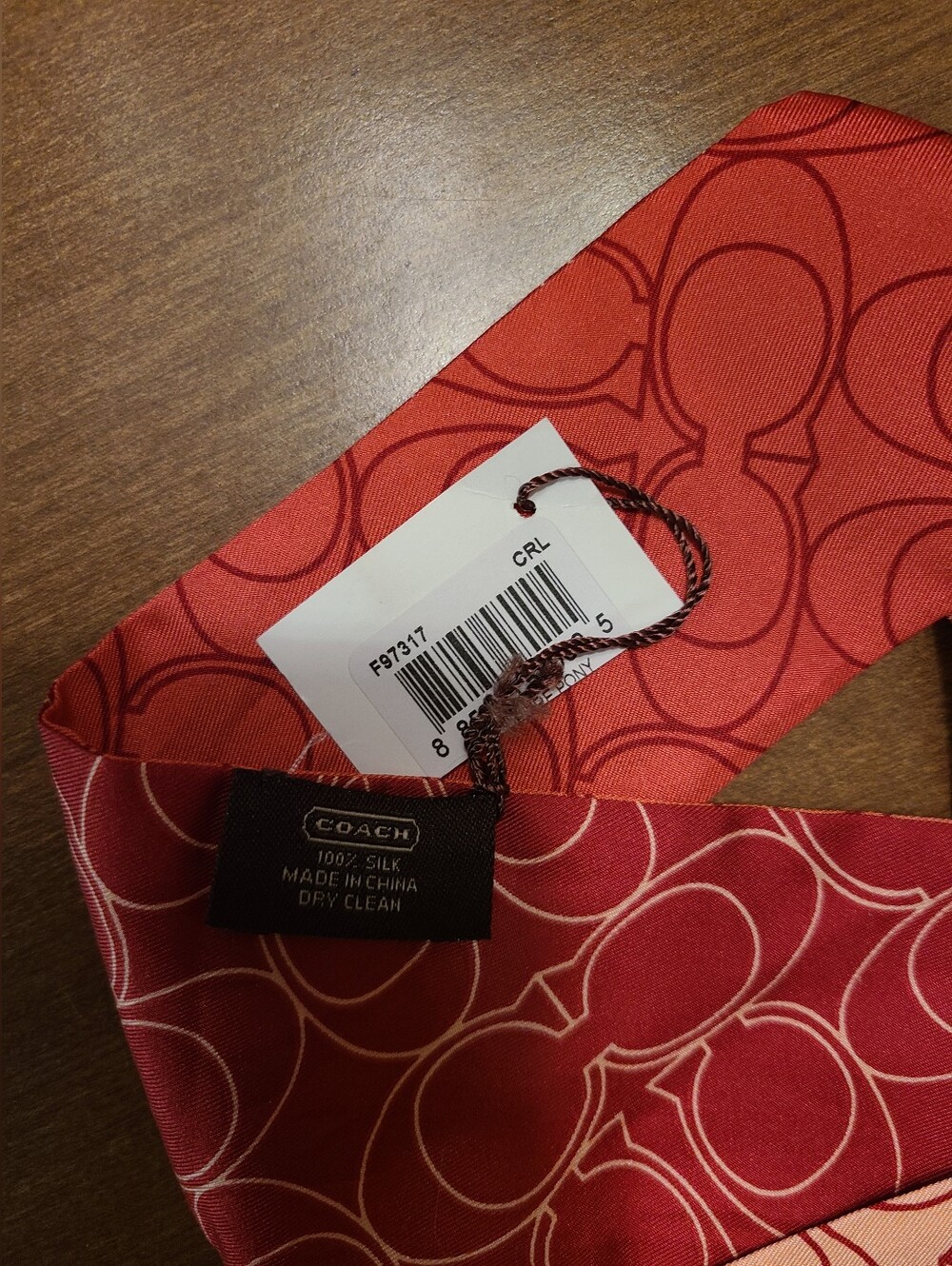 Coach Silk Scarf Tie New - Picture 3 of 4